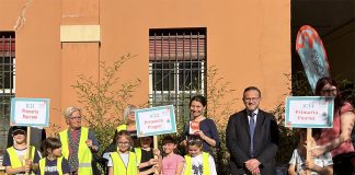 Bologna bambini che hanno aderito al Pedibus